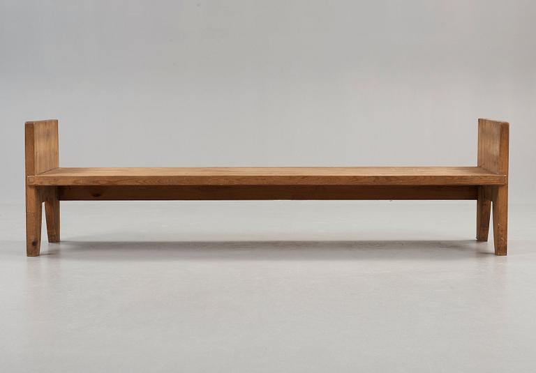 A stained pine daybed possibly by Axel Einar Hjorth, Nordiska Kompaniet, Sweden ca 1930.