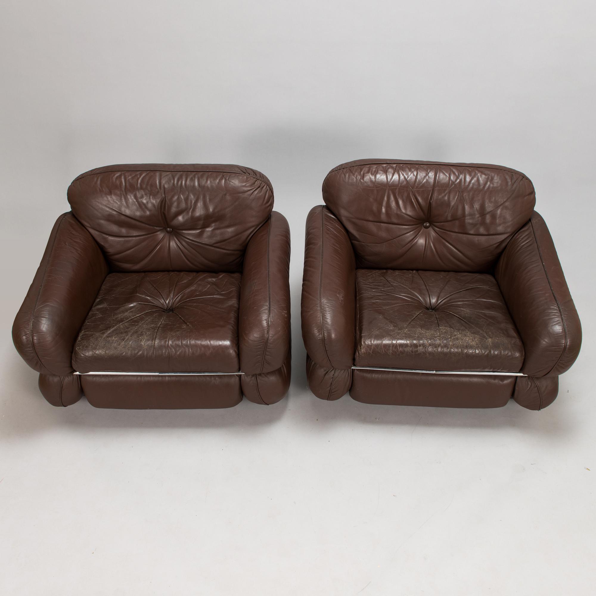 Kurt Hvitsjö, A pair of 1970's 'Hannibal' armchairs for Isku.