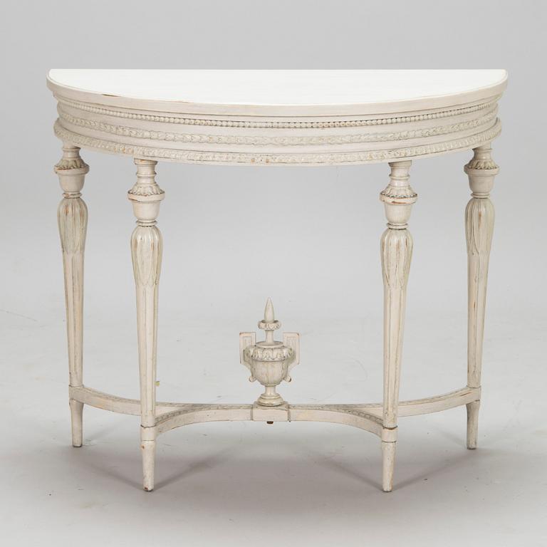 A late Gustavian style console table from around 1900.