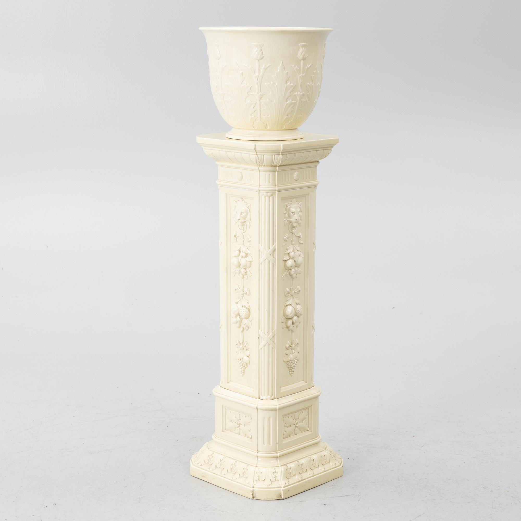 Gustavsberg, Pedestal with outer liner, 1897–98.