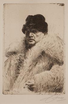 664. ANDERS ZORN, etsning (III état av III), 1916, signerad med blyerts.