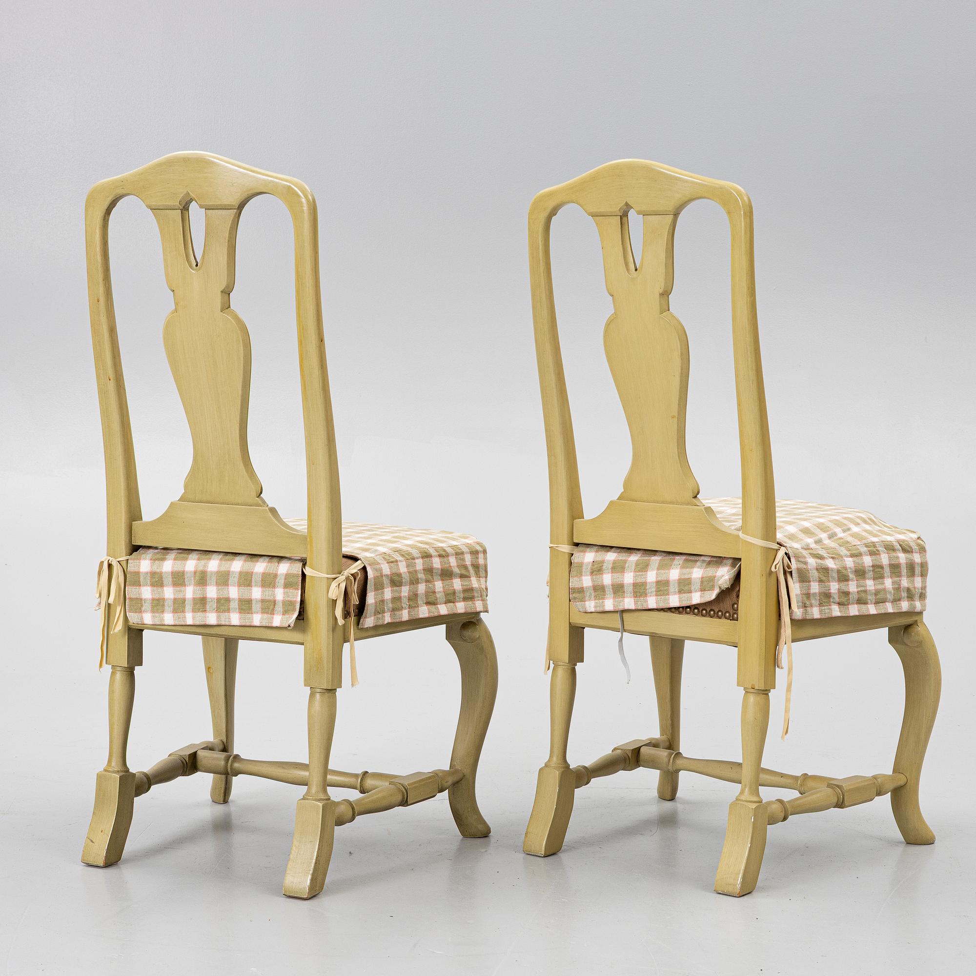 Dining group, 7 pieces. Rococo style, second half of the 20th century.
