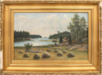Carl August Fahlgren, olja på duk signerad och daterad 1861.