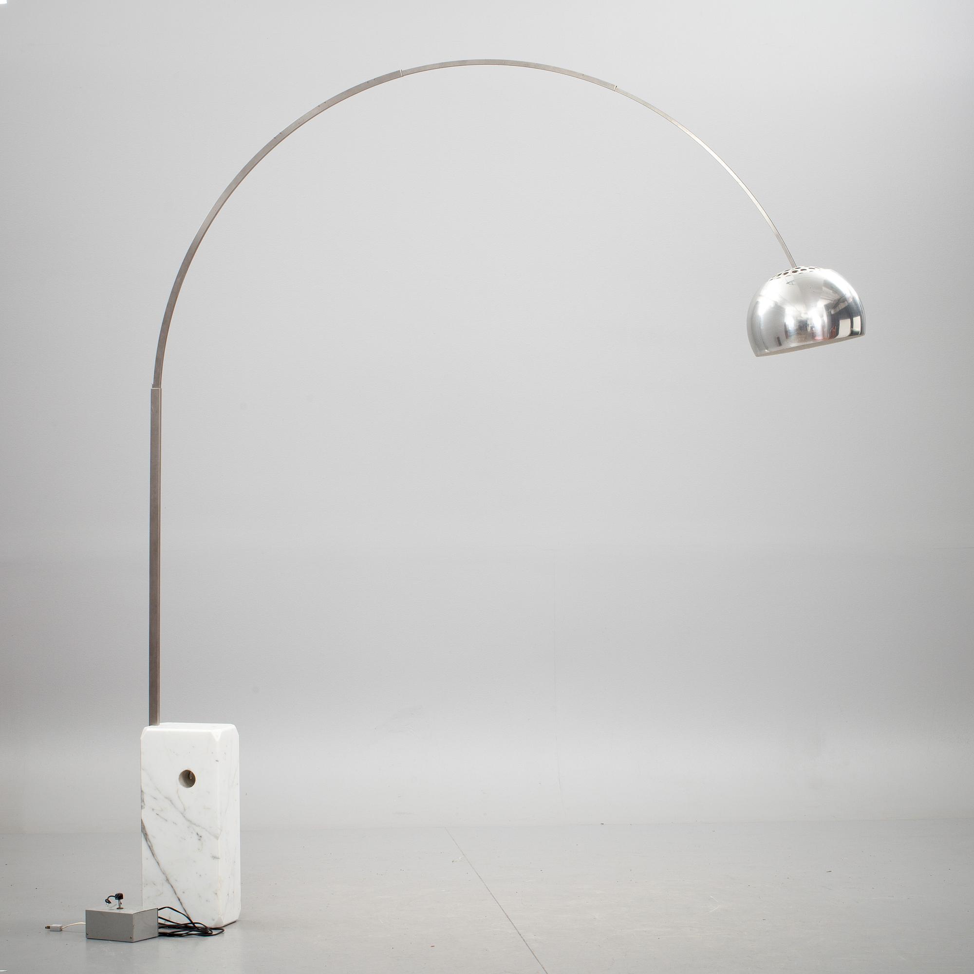 GOLVLAMPA, "Arco", Achille och Pier Castiglioni, Flos, Italien, formgiven 1962.