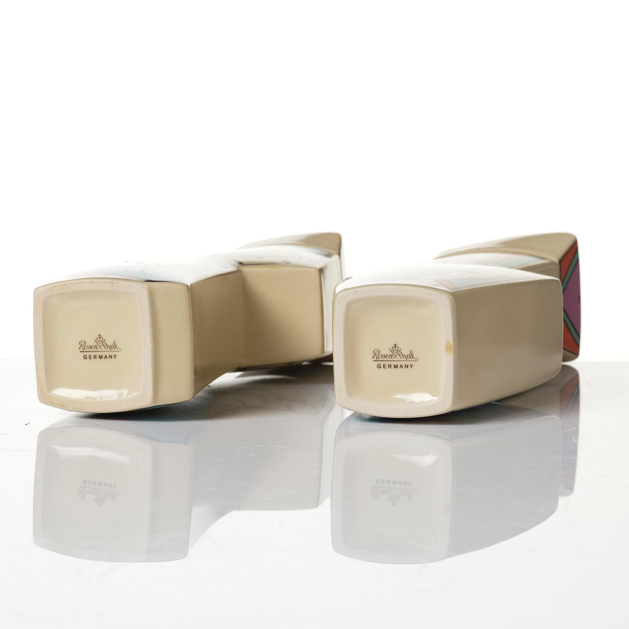 Dorothy Hafner, a 47-piece "Flash" ceramic dinner service, Rosenthal, Germany, post 1984.