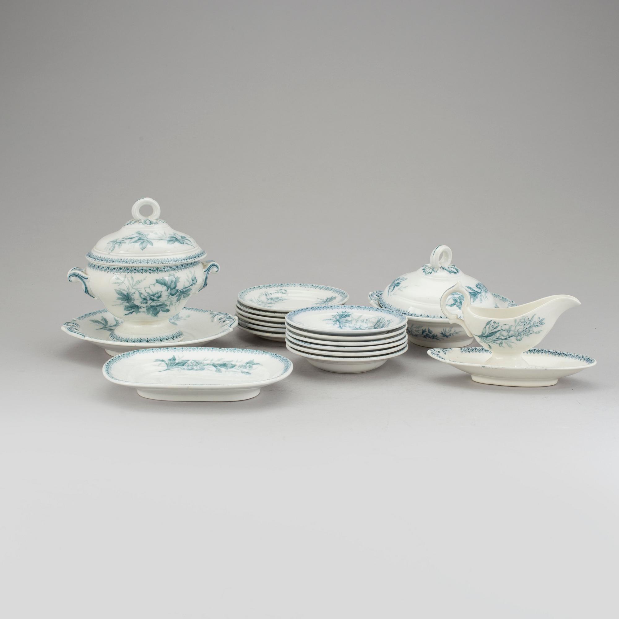 DOCKSERVIS, 16 delar, Villeroy & Boch, 1900-talets början.