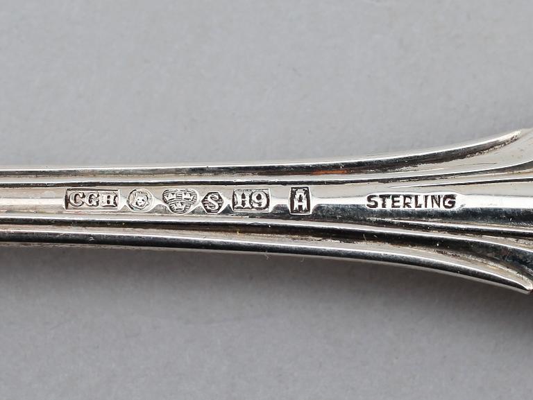 BESTICK, 67 snarlika delar, silver, GAB och CG Hallberg, 1950/60-tal.  Vikt med stålblad ca 2880 g.