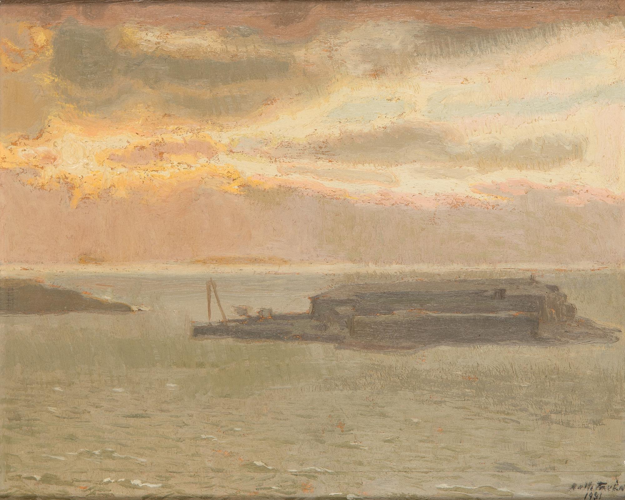 Antti Favén, olja på pannå, signerad och daterad 1931.