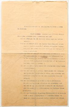 Gustaf Mannerheim 1867-1951, Finland, baron, military leader and statesman. Signed document Swedish Brigade 1918.