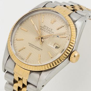 ROLEX, Oyster Perpetual, Datejust, "Tapestry dial", Chronometer, armbandsur, 36 mm.