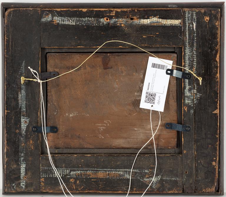 ADRIAEN BROUWER, Hans efterföljd, 1700-tal. Olja på pannå.