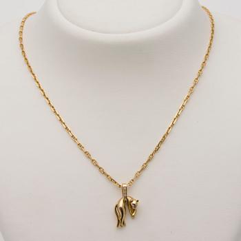 HÄNGE, briljantslipade diamanter, 14K guld, ked 18K guld.