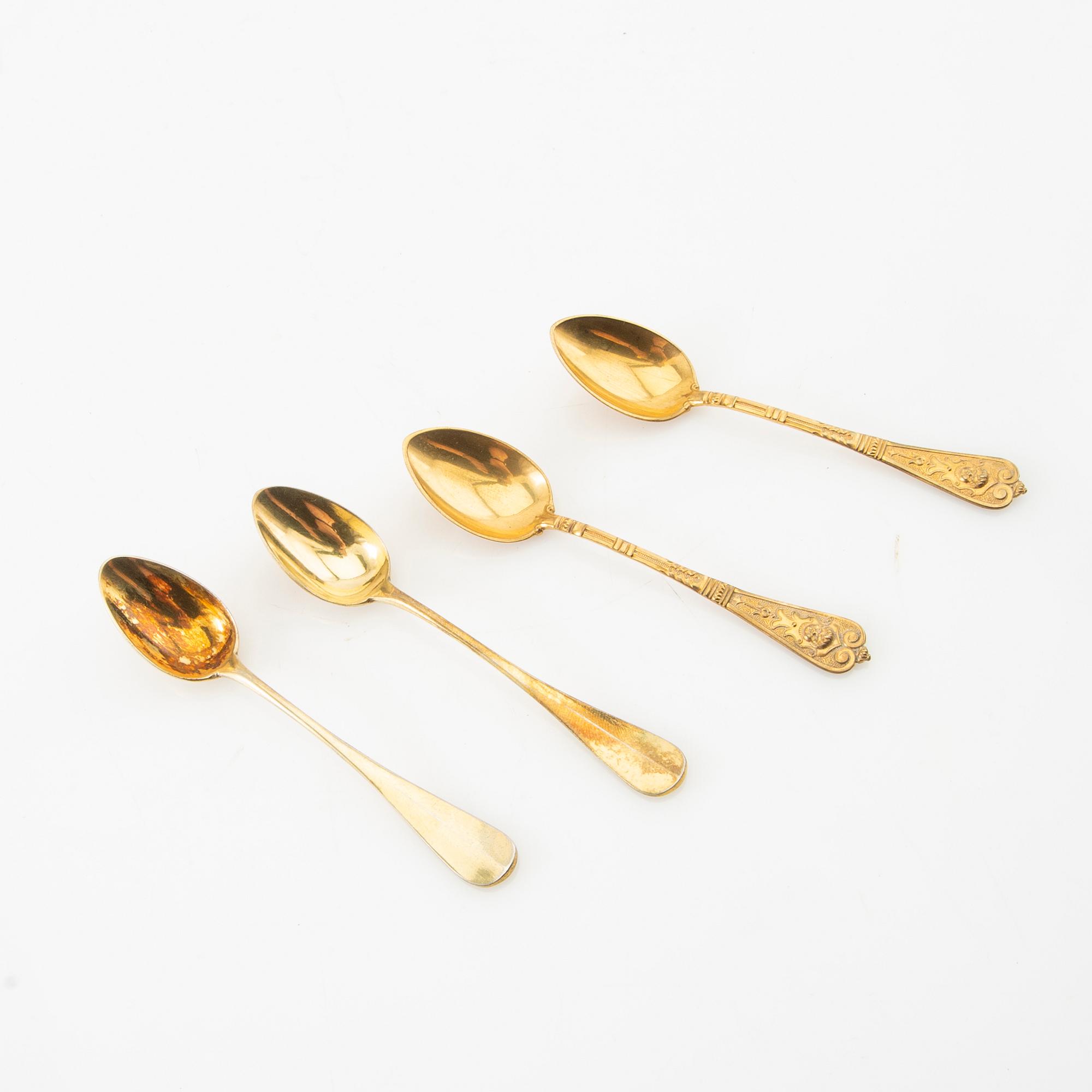 coffee spoons 12+12 pcs turn of the century 1900.