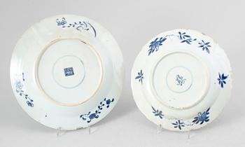 FAT, 2 st, porslin, Kina, bla Wanli 1562-1620.