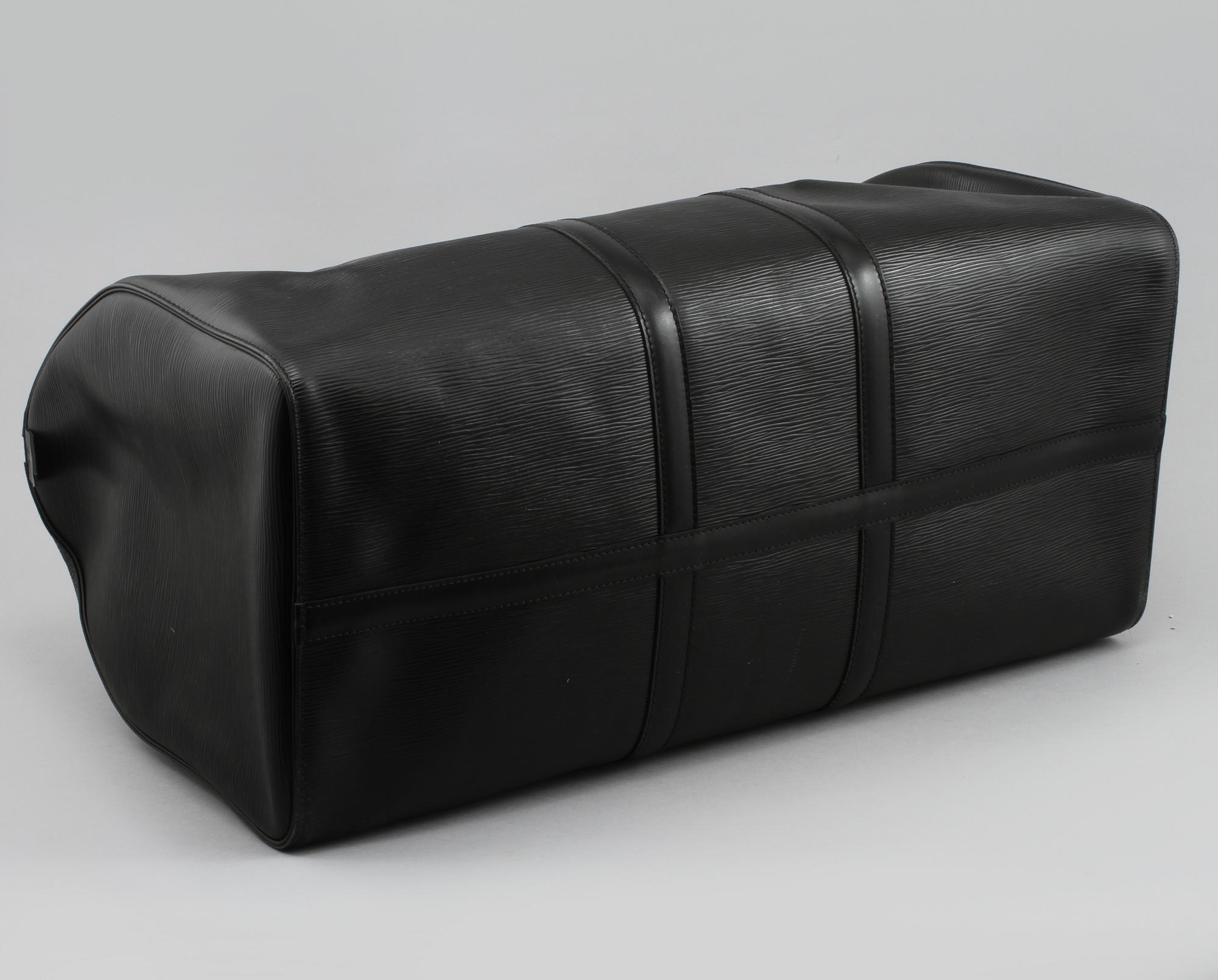 VÄSKA, "Keepall 55 Epi Black", Louis Vuitton,