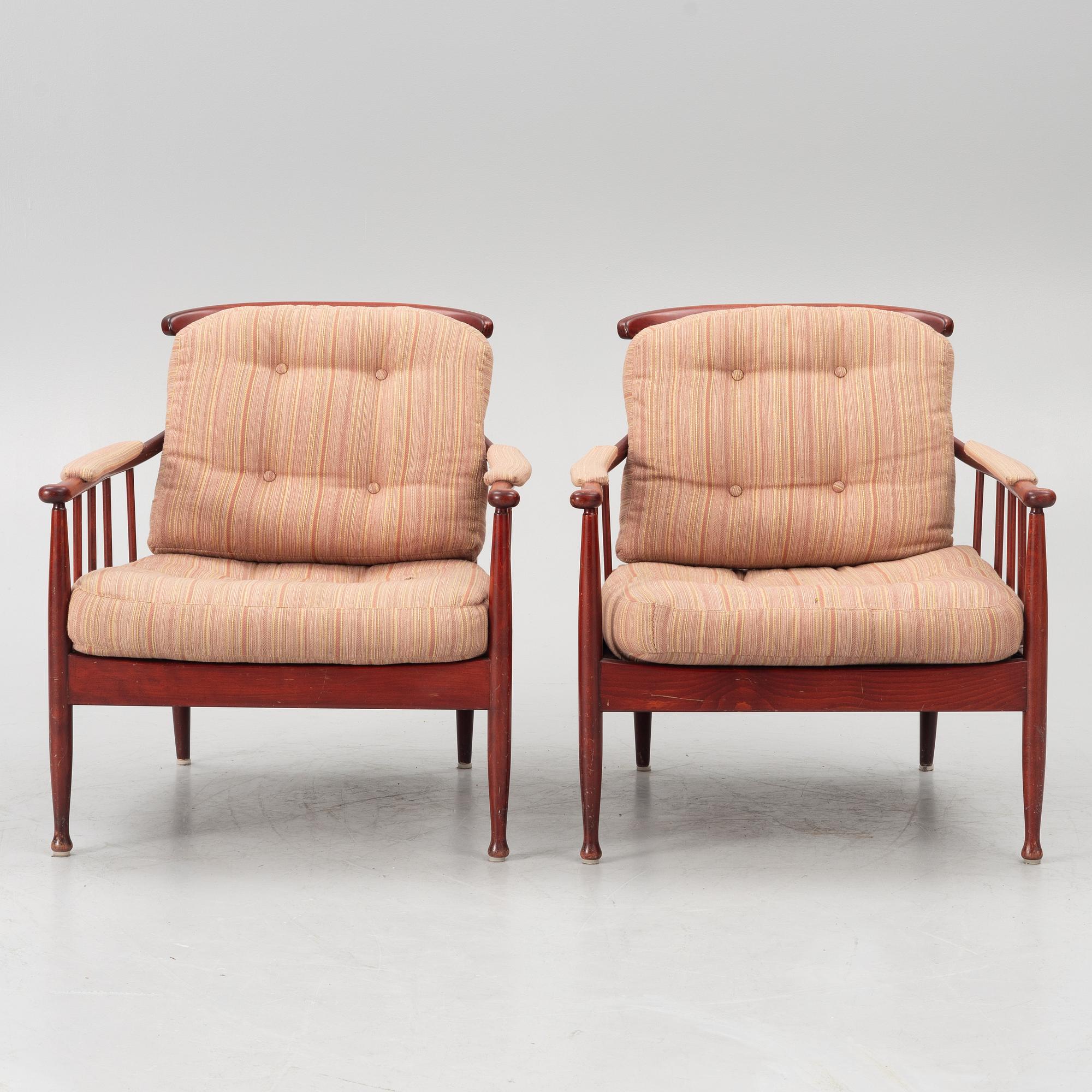 Kerstin Hörlin-Holmquist, Armchairs, a pair, "Skrindan", later part of the 20th century.