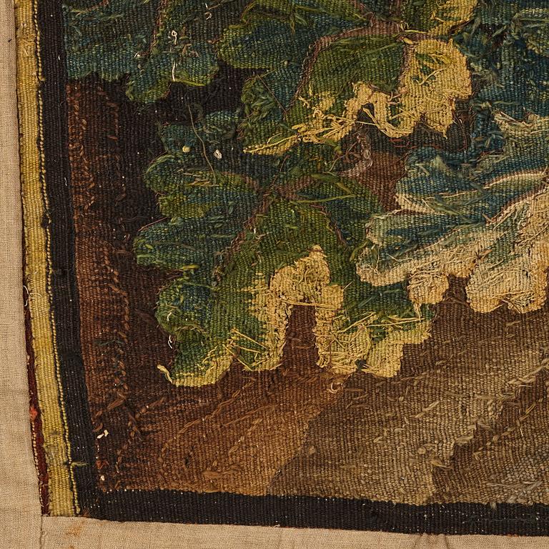 Vävd tapet, "Verdure", gobelängteknik, så kallad "entre-fenêtre", ca 295-296 x 126-129,5 cm, signerad M.R.DABVSON.i.D.