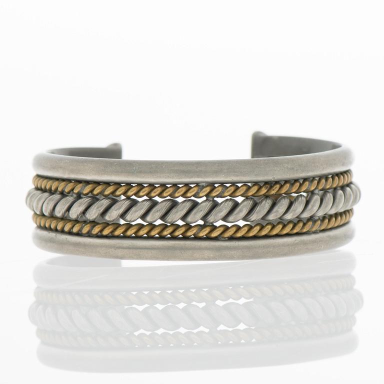 ARMBAND, tenn och mässing, Estrid Ericson, Firma Svenskt Tenn.