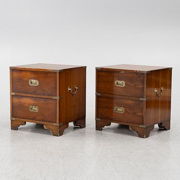 A pair of bedside tables, late 20th century.