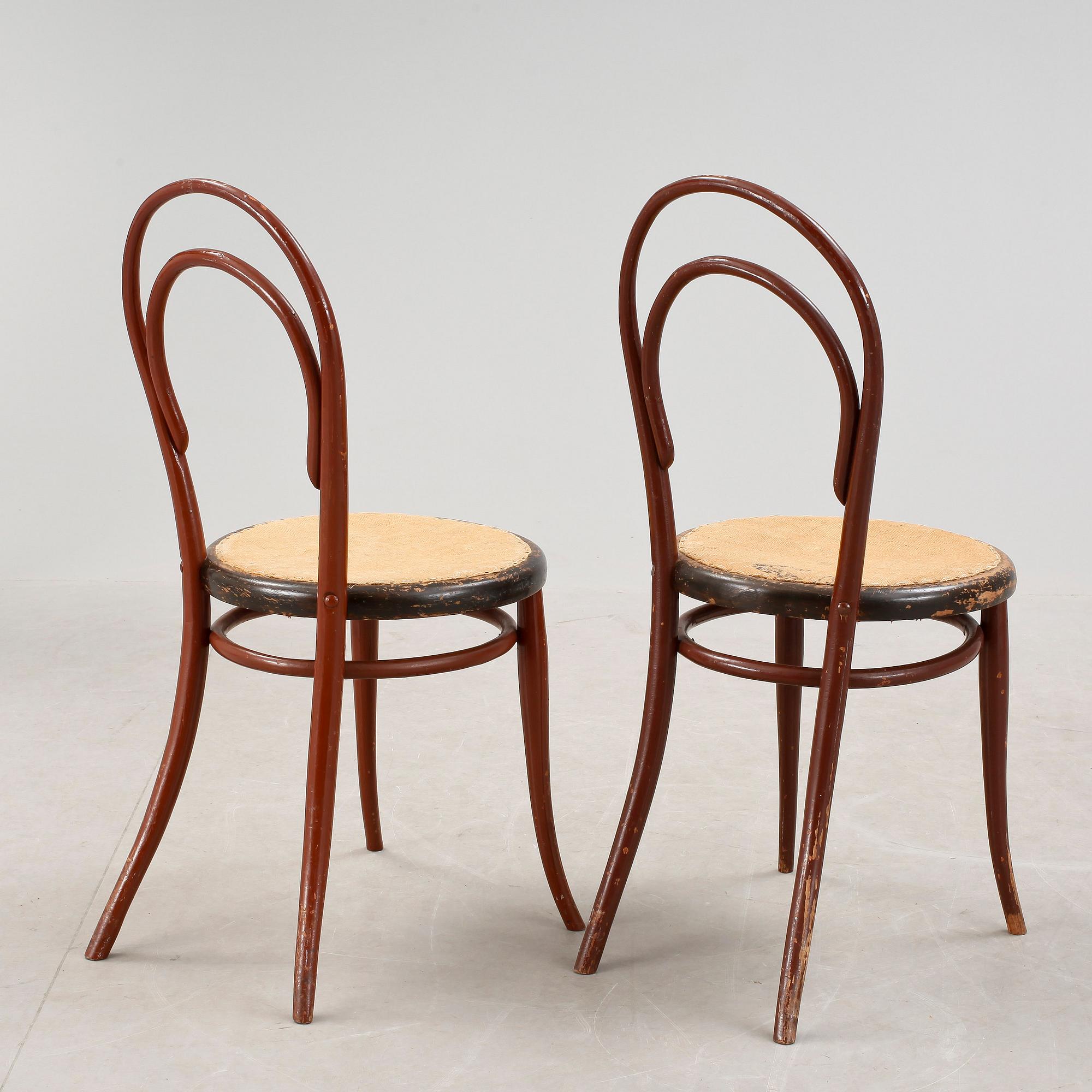 STOLAR, 1 par, Thonet, sent 1800-/tidigt 1900-tal.