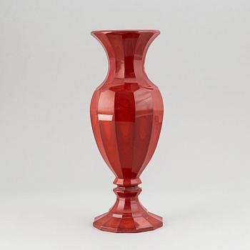 A glass vase, mid 19th Century.