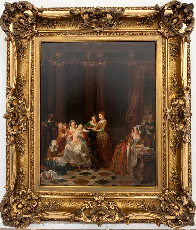 Unknown artist from the 19th century, oil on canvas bearing a signature.