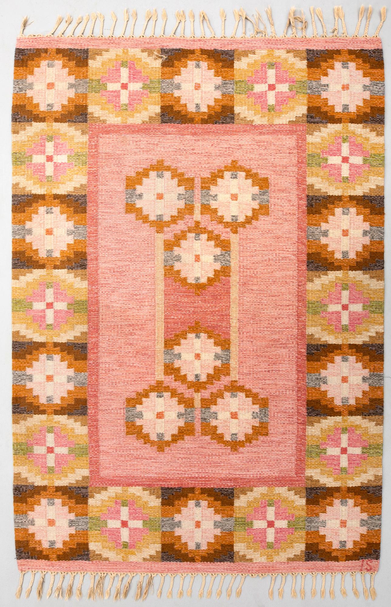 Ingegerd Silow, matta rölakan ca 201x141 cm.