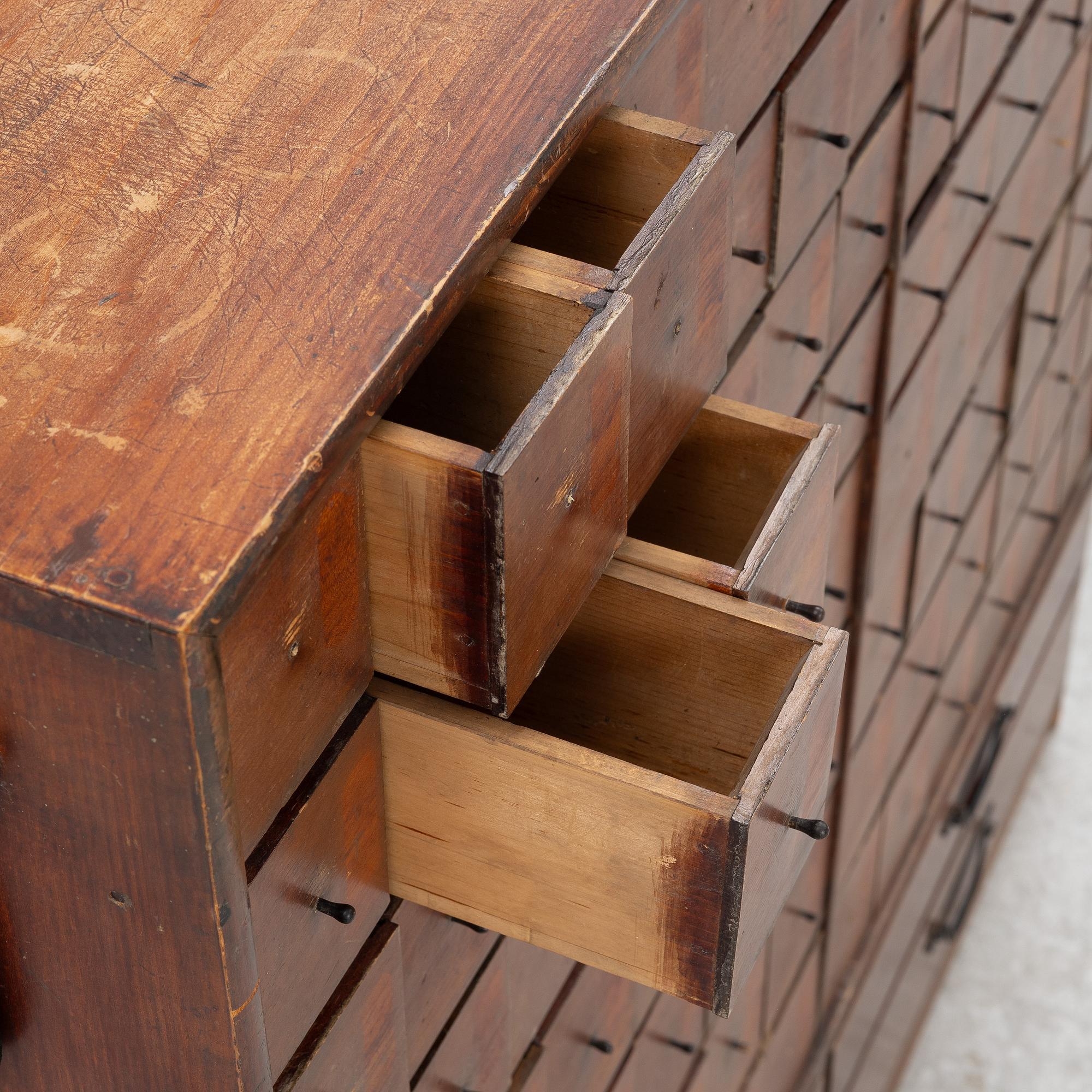 A pharmacy cabinet, Kyoto, Japan, first part of the 20th century.