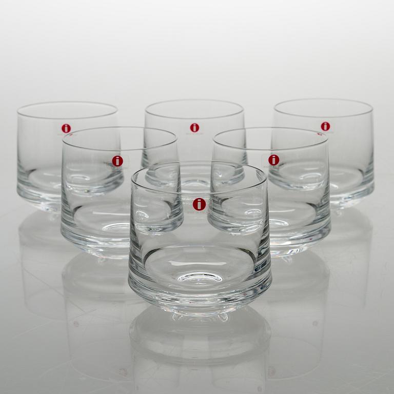 TIMO SARPANEVA, set of six 'Milano' 2042 drinking glasses for Iittala.