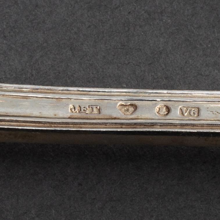 JE TORSK. Bestickuppsättning, 52 delar, silver "Snäckan". Stockholm, bl a 1899.