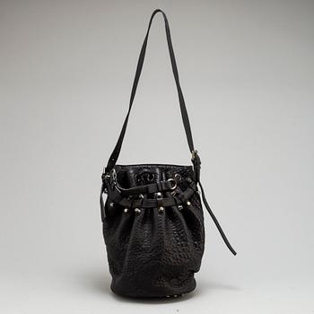 ALEXANDER WANG, 'Diego' leather and studs bucket bag.