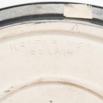 Birger Kaipiainen, koristemalja, kivitavaraa, signeerattu Kaipiainen Arabia.