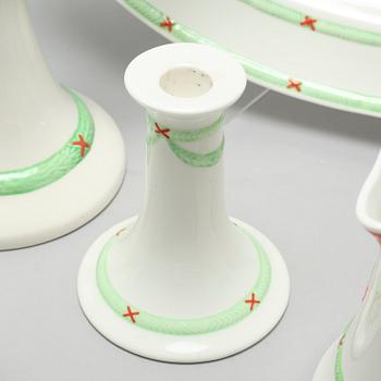 A christmas porcelian tableware set of 37 pcs by Rörstrand from the latter half of the 20th century.