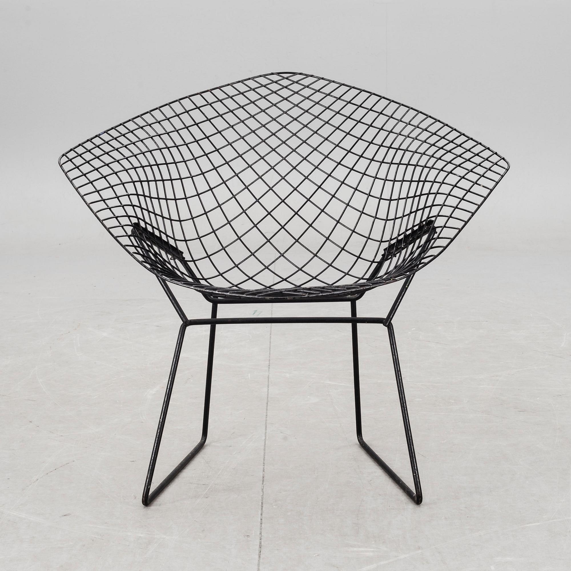FÅTÖLJ, "Diamond chair", Harry Bertoia. 1950-tal.