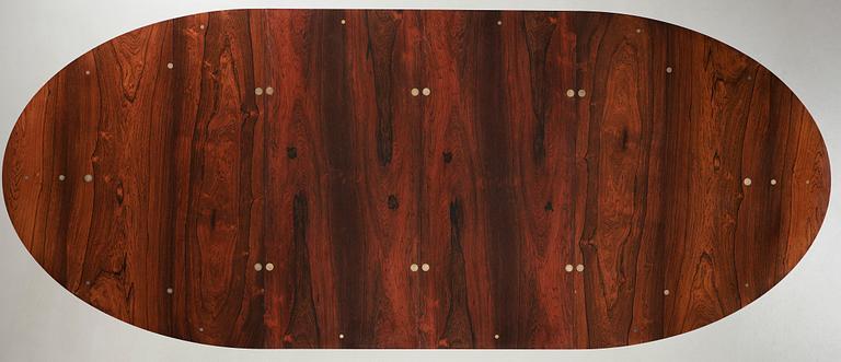 Finn Juhl, A Finn Juhl rosewood 'Judas' dining table, executed by Niels Vodder, Denmark 1960's.