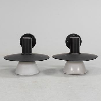 A pair of black painted "Stockholm 370" outdoor lights by Olle Andersson for Ateljé Lyktan.