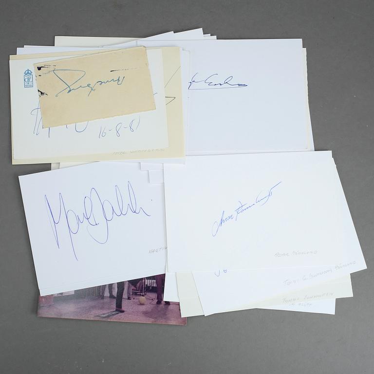 IDROTTSAUTOGRAFER, 30 st, bla Arne Borg, Birger Ruud, Ingemar Johansson, Axel Acke Grönberg, Carolina Clüft.
