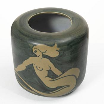 Åke Holm, lockurna, stengods, Höganäs, 1920/30-tal.