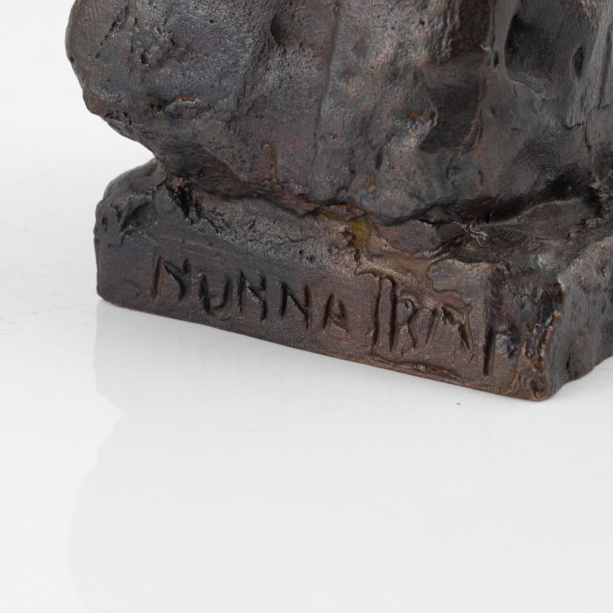 Bror Marklund, sculpture, signed, bronze, height 23 cm.