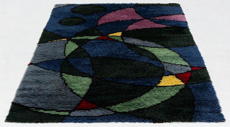 Rug, rya, approx. 245 x 142 cm.