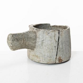 A Swedish carved soapstone jug, 19th century.