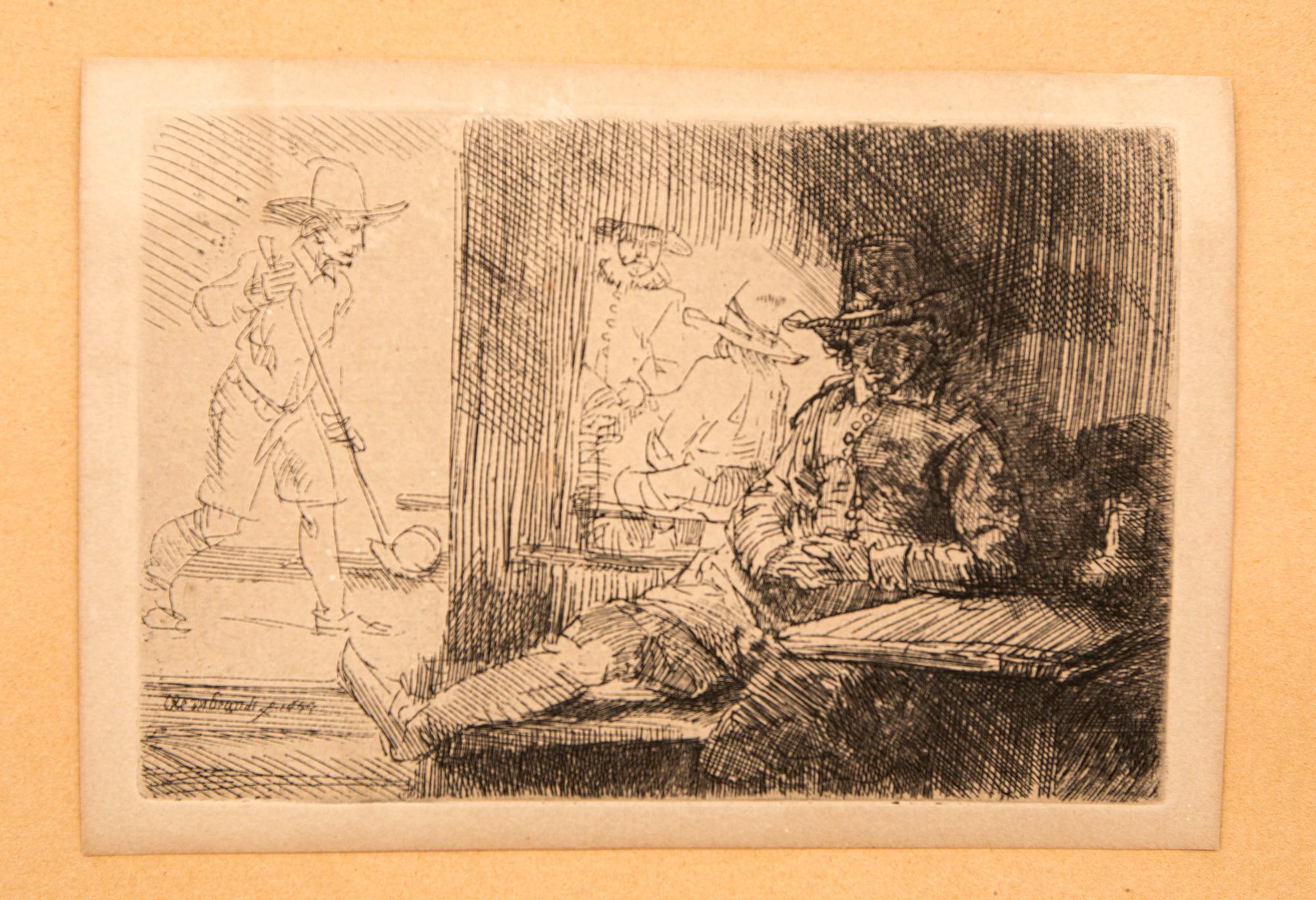 Rembrandt Harmensz van Rijn, The Ringball Player, later removed.