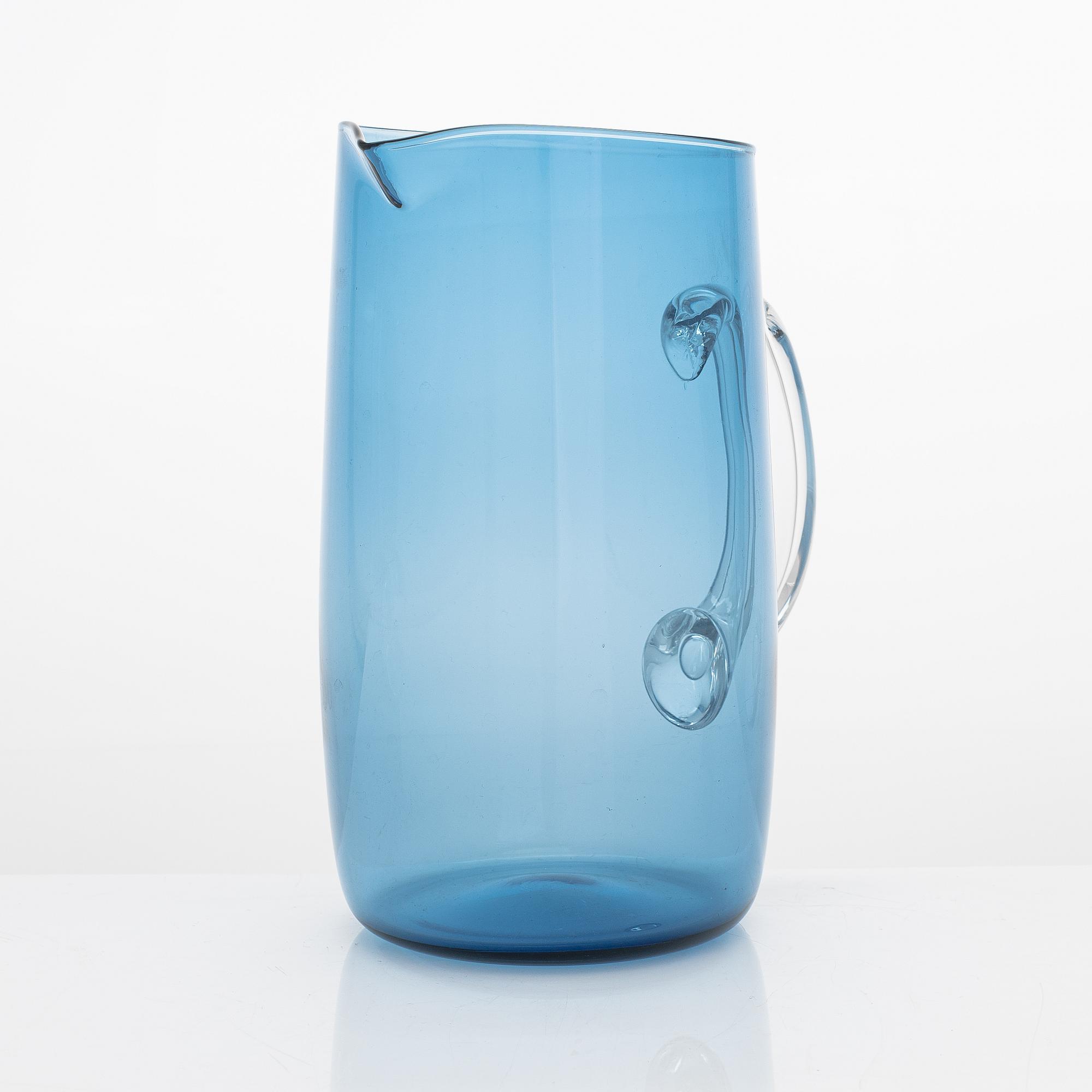 Tapio Wirkkala, a 12-piece set of mid-century '4090' drinking glasses and a pitcher '2303' for IIttala.