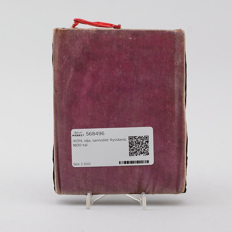 IKON, olja, sannolikt Ryssland, 1800-tal.