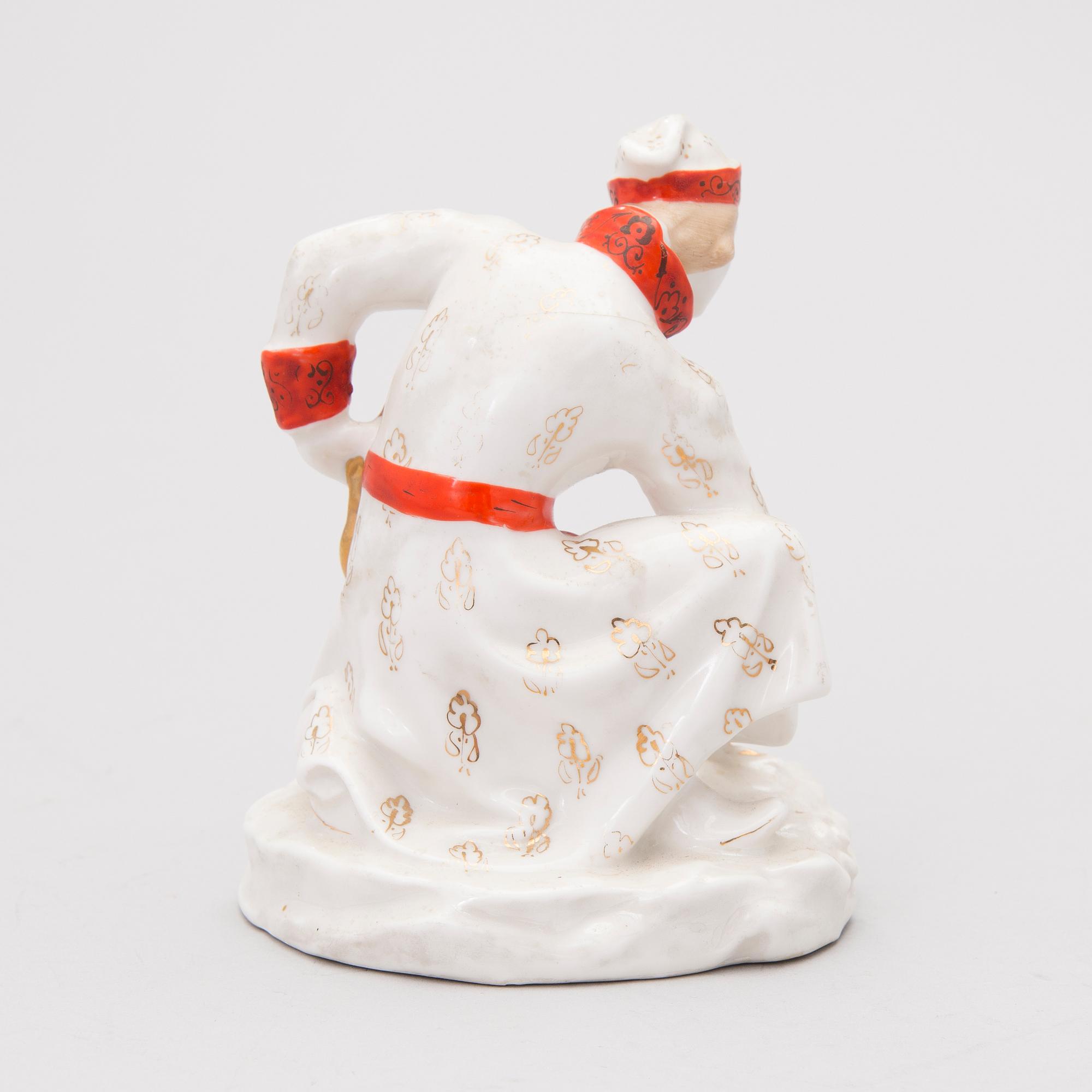 A Russian porcelain figurine from the Leningrad Porcelain Factory LZFI, Soviet Union.