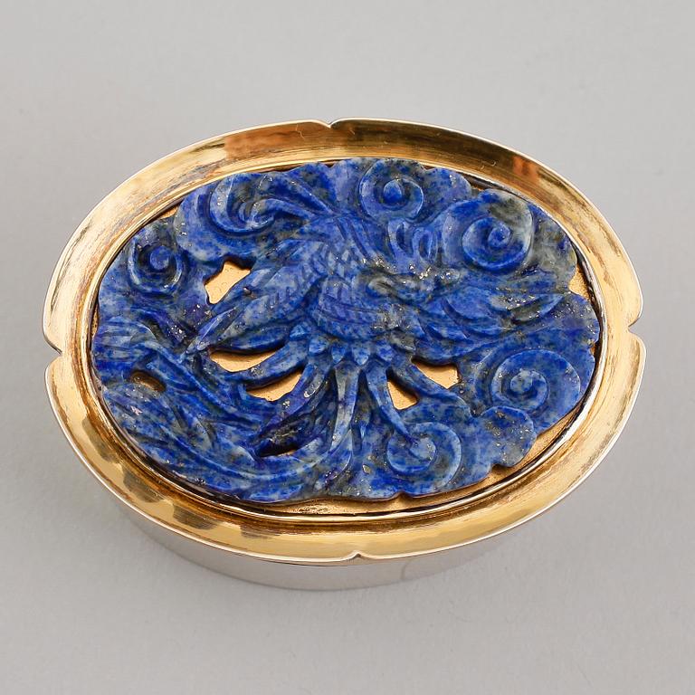DOSA, silver och förgyllt silver, lapis lazuli, 1979.