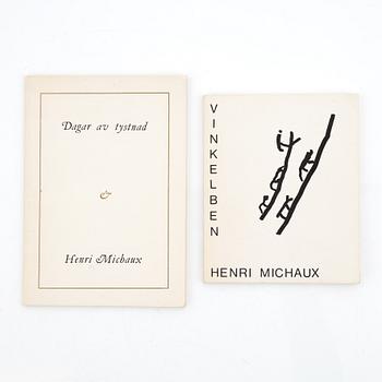 Henri Michaux, "Peintures et Dessins", 1946, exemplaire 595, and catalogues and litterature about Michaux.