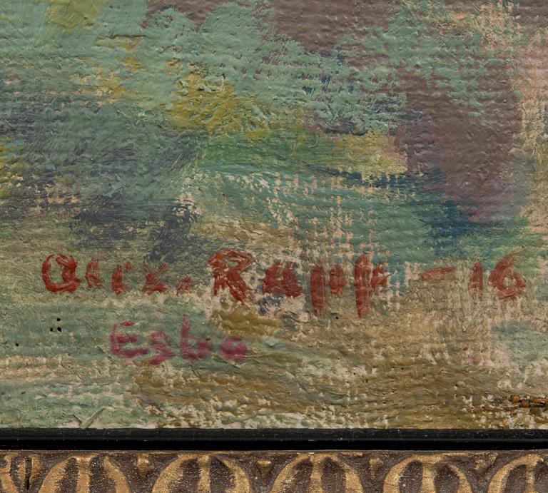 ALEX RAPP, olja på duk, signerad och daterad Esbo -16.