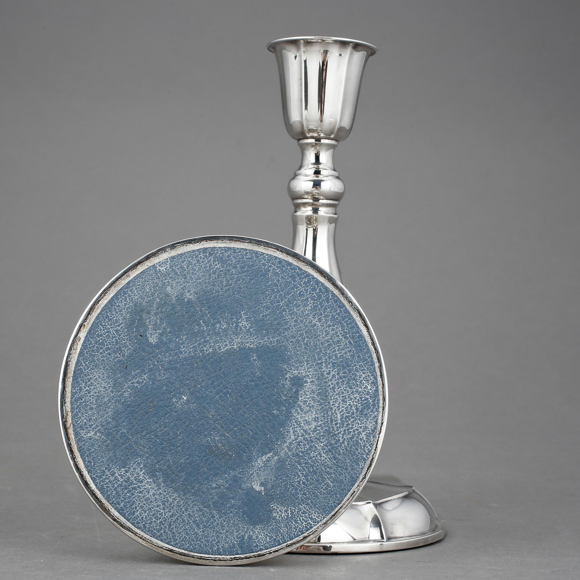 LJUSSTAKAR, ett par, silver, Ceson, Göteborg, 1965.
