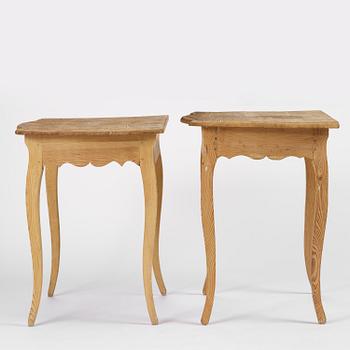 Väggbord, ett par, Sverige, 1700-talets andra hälft, Rokoko.